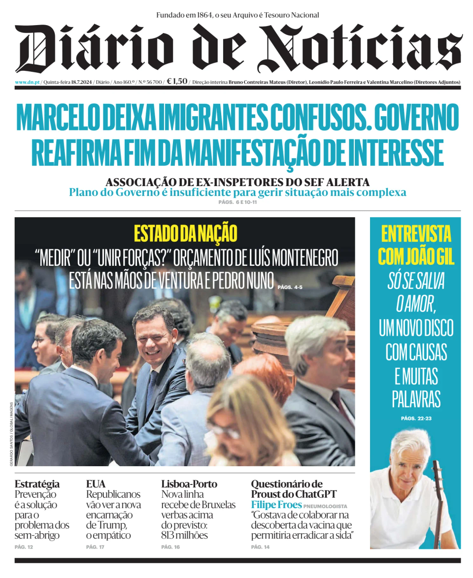 Prima-pagina-Diario de Noticias-edizione-di-oggi-20240718